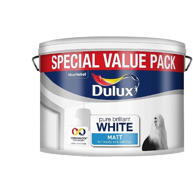 Dulux 7L Pure Brilliant White Vinyl Matt Holbury Hardware Stores