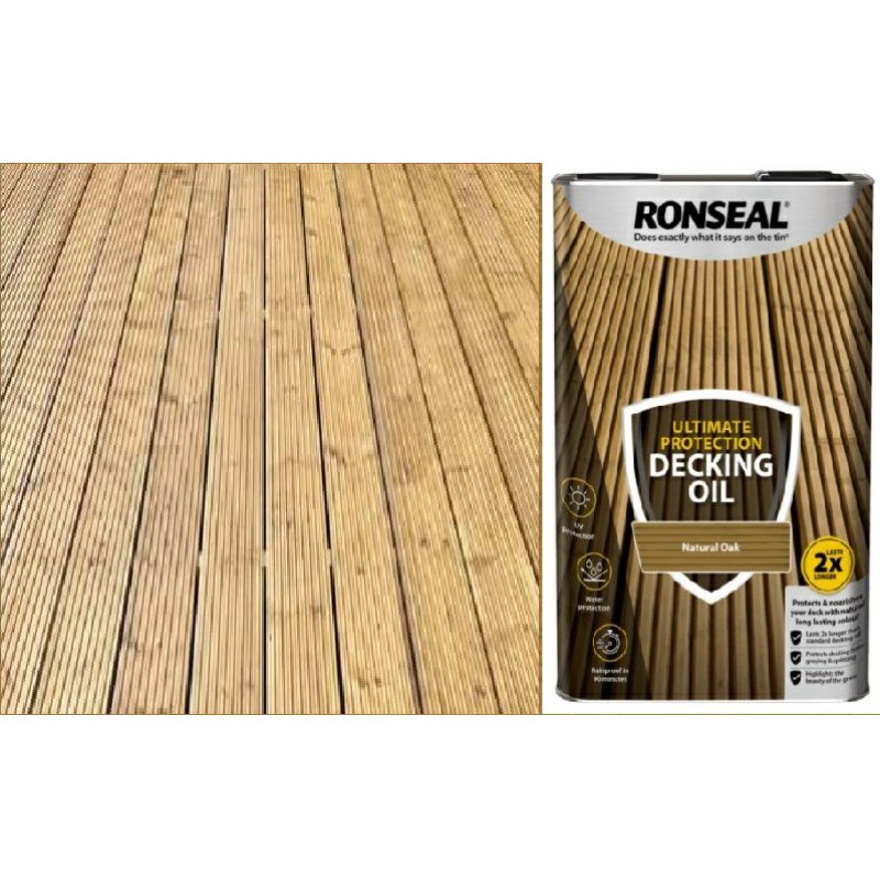 Ronseal Natural Oak Ultimate Deck Oil 5L Holbury Hardware Stores